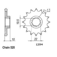 Přední řetězové kolečko Suzuki